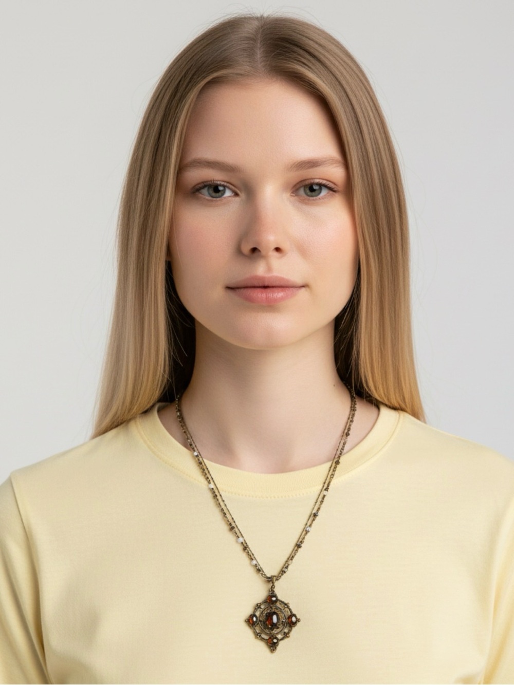 🫶🏻 Antique Bronze Floral Pendant Necklace in Brown Beautiful